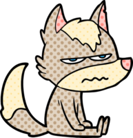 cartoon annoyed wolf png