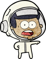 cartoon surprised astronaut png