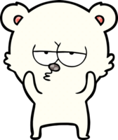 dibujos animados de oso polar aburrido png