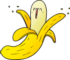 cartoon crazy happy banana png