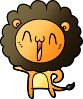 León feliz de dibujos animados png