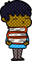 niño curioso de dibujos animados png