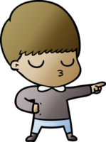 Cartoon ruhiger Junge png