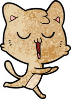 gato de desenho animado cantando png