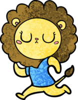 cartoon running lion png