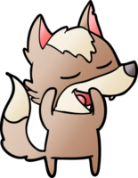 cartoon wolf laughing png