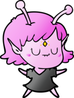 chica alienígena de dibujos animados png