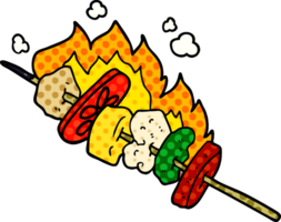 palitos de kebab de dibujos animados png