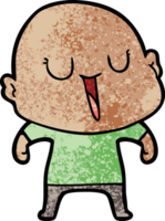 happy cartoon bald man png