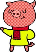 happy cartoon pig png