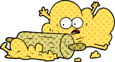 cartoon dough being rolled out png
