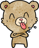 rude cartoon bear png