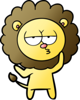 lion fatigué de dessin animé png