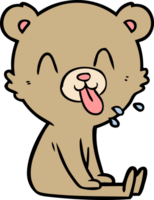 urso de desenho animado rude png