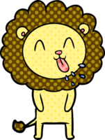 León feliz de dibujos animados png