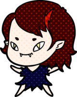 chica vampiro amigable de dibujos animados png