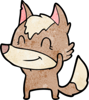 friendly cartoon wolf png