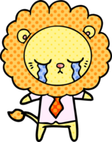 crying cartoon lion png