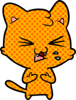 cartoon cat hissing png