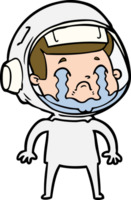 Cartoon weinender Astronaut png