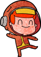 happy cartoon astronaut man png