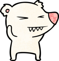 angry polar bear cartoon png