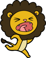 cartoon running lion png