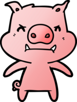 angry cartoon pig png