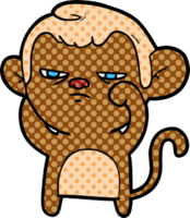 singe agacé de dessin animé png