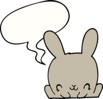 lapin de dessin animé avec bulle de dialogue png