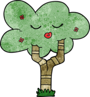 Cartoon-Baum mit Gesicht png