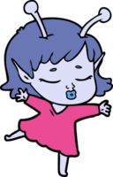 cute alien girl cartoon png