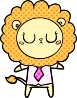 cartoon lion in business clothes png