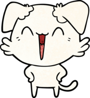 dessin animé de petit chien heureux png
