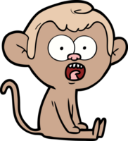 cartoon shocked monkey png