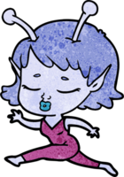 dessin animé mignon fille extraterrestre png