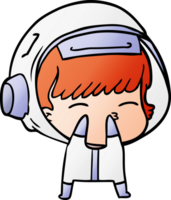 cartoon curious astronaut png