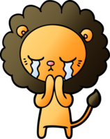 crying cartoon lion png