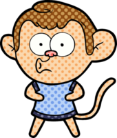 Cartoon überraschter Affe png