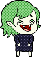 cartoon laughing vampire girl png