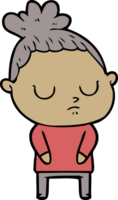 Cartoon ruhige Frau png