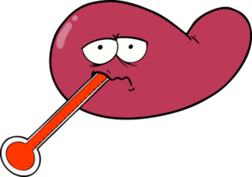 cartoon ill gall bladder png