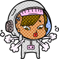 tekenfilm astronaut vrouw png