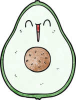 aguacate feliz de dibujos animados png