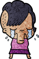 cartoon crying girl png