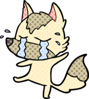 desenho animado lobo chorando png