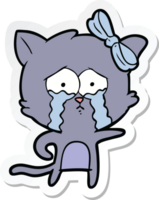 pegatina de un gato de dibujos animados png