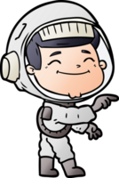 happy cartoon astronaut png