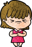 annoyed cartoon girl png