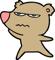 desenho de urso bravo png